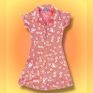 ✨URBAN OUTFITTERS✨ burnt orange groovy Y2K dress